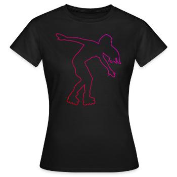 Roller Skates Roller Skating Roller Skating - Women's T-Shirt - black - Front - AI Model Female 172 dark (172cm)