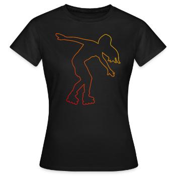 Roller Skating Roller Skating Roller Skates - Women's T-Shirt - black - Front - AI Model Female 172 dark (172cm)