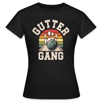 Gutter Gang Bowling Bowler - Women's T-Shirt - black - Front - AI Model Female 172 dark (172cm)