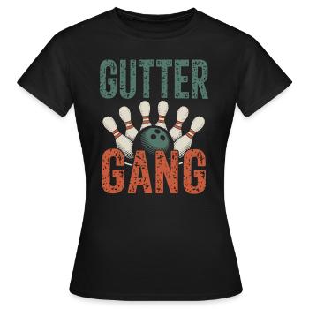 Gutter Gang Bowling Bowler - Women's T-Shirt - black - Front - AI Model Female 172 dark (172cm)