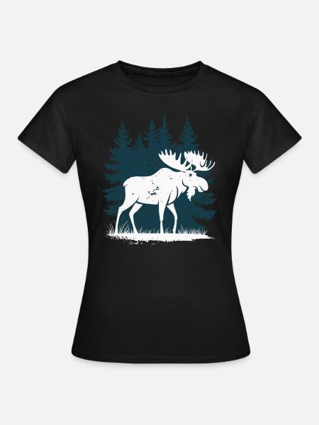 Elch - Frauen T-Shirt - Schwarz