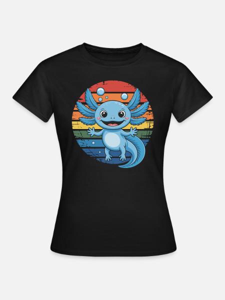 Axolotl Amphibie - Frauen T-Shirt - Schwarz