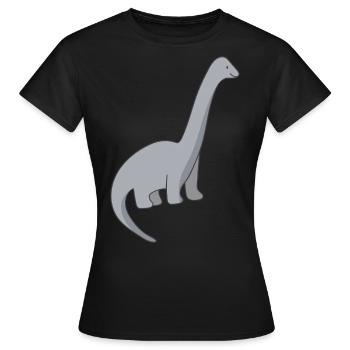 Dinosaur Dino - Women's T-Shirt - black - Front - AI Model Female 172 dark (172cm)