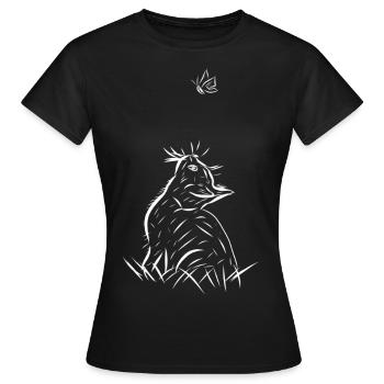 Katze - Frauen T-Shirt - Schwarz - Vorne - AI Model Female 172 dark (172cm)