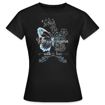 BÉNIS MAMAN AVEC AMOUR - T-shirt Femme - noir - Devant - AI Model Female 172 dark (172cm)