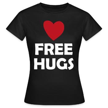 Free hugs - Women's T-Shirt - black - Front - AI Model Female 172 dark (172cm)