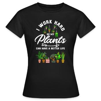Jardinier amateur Jardinier - T-shirt Femme - noir - Devant - AI Model Female 172 dark (172cm)