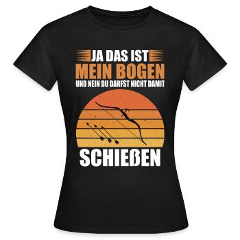 Bogenschütze - Bogensport Sprüche - Frauen T-Shirt - Schwarz - Vorne - AI Model Female 172 dark (172cm)