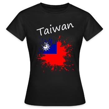 Taiwan - Frauen T-Shirt - Schwarz - Vorne - AI Model Female 172 dark (172cm)