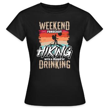 Randonnée Prévisions week-end Randonneurs - T-shirt Femme - noir - Devant - AI Model Female 172 dark (172cm)