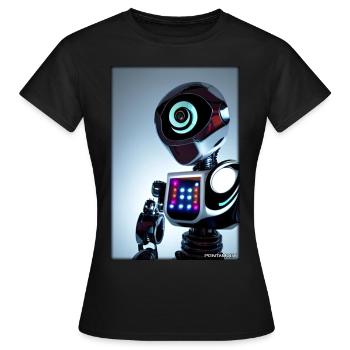 Roboter Zukunft Technik Wissenschaft Android - Frauen T-Shirt - Schwarz - Vorne - AI Model Female 172 dark (172cm)