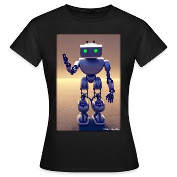 Roboter Zukunft Technik Wissenschaft Android - Frauen T-Shirt - Schwarz - Vorne - AI Model Female 172 dark (172cm)