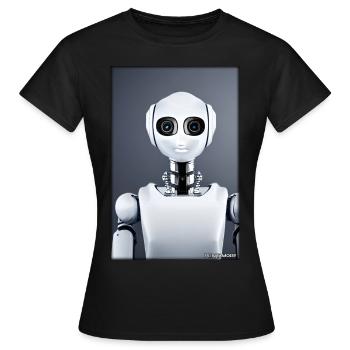 Roboter Zukunft Technik Wissenschaft Android - Frauen T-Shirt - Schwarz - Vorne - AI Model Female 172 dark (172cm)