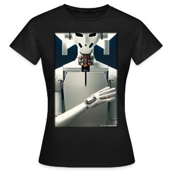 Roboter Zukunft Technik Wissenschaft Android - Frauen T-Shirt - Schwarz - Vorne - AI Model Female 172 dark (172cm)