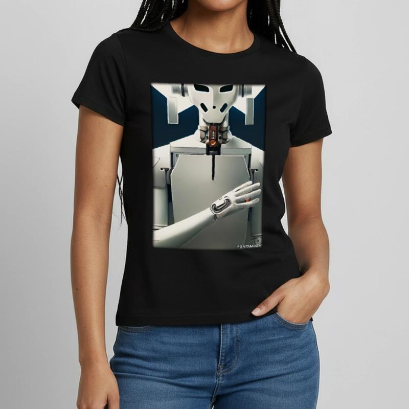 Robot Future Technology Science Android T-shirt Femme