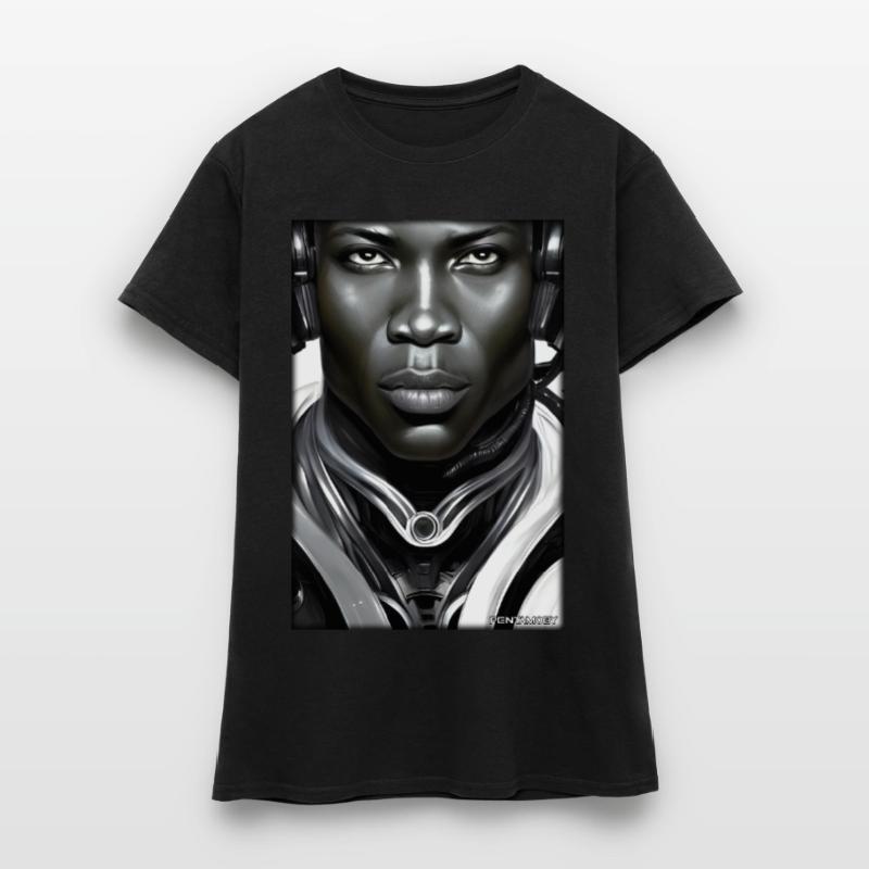 Cyborg Man Future Sci-Fi Machine Technology T-shirt Femme