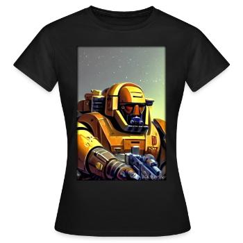 Kampfbot Robot Super Soldier Machine Warrior - Women's T-Shirt - black - Front - AI Model Female 172 dark (172cm)