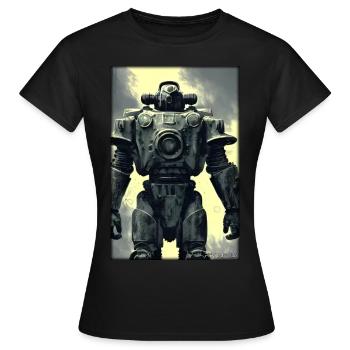 Kampfbot Robot Super Soldier Machine Warrior - Women's T-Shirt - black - Front - AI Model Female 172 dark (172cm)