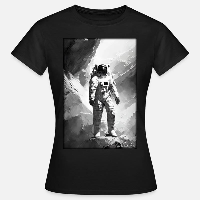 Astronaut Future Sci-Fi Technology - Women's T-Shirt - black