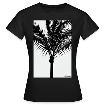 Palm Beach Holiday Summer Sun Sea Travel Holidays - T-shirt Femme - noir - Devant - AI Model Female 172 dark (172cm)