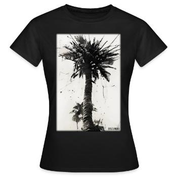 Palm Beach Holiday Summer Sun Sea Travel Holidays - T-shirt Femme - noir - Devant - AI Model Female 172 dark (172cm)