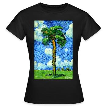 Palm Beach Holiday Summer Sun Sea Travel Holidays - T-shirt Femme - noir - Devant - AI Model Female 172 dark (172cm)