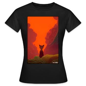 Fuchs Tierwelt Waldtier Tiere Wildnis - Frauen T-Shirt - Schwarz - Vorne - AI Model Female 172 dark (172cm)