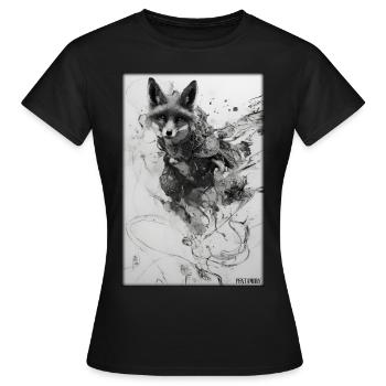 Fuchs Tierwelt Waldtier Tiere Wildnis - Frauen T-Shirt - Schwarz - Vorne - AI Model Female 172 dark (172cm)