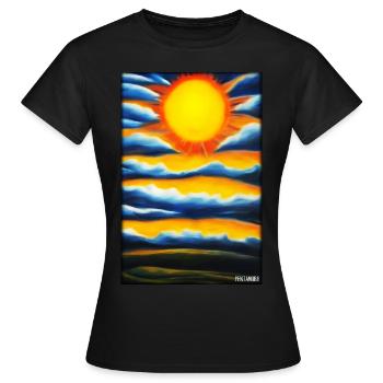 Sun Summer Nature Holiday Sunshine Sunlight - Women's T-Shirt - black - Front - AI Model Female 172 dark (172cm)