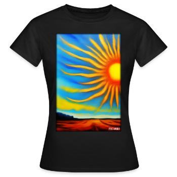 Sun Summer Nature Holiday Sunshine Sunlight - Women's T-Shirt - black - Front - AI Model Female 172 dark (172cm)