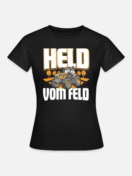 Landwirt Held Vom Feld - Frauen T-Shirt - Schwarz