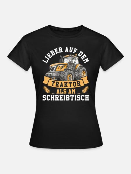 Landwirt Ackerbauer - Frauen T-Shirt - Schwarz