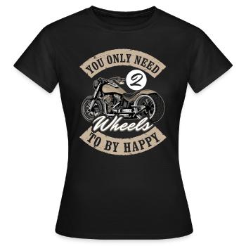 Moto Vous n’avez besoin que de deux roues - T-shirt Femme - noir - Devant - AI Model Female 172 dark (172cm)