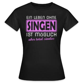 Chanteur cadeau chanteuse chanteuse - T-shirt Femme - noir - Devant - AI Model Female 172 dark (172cm)