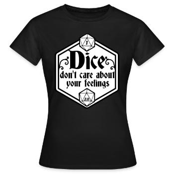 Pen and paper dice don’t care - T-shirt Femme - noir - Devant - AI Model Female 172 dark (172cm)