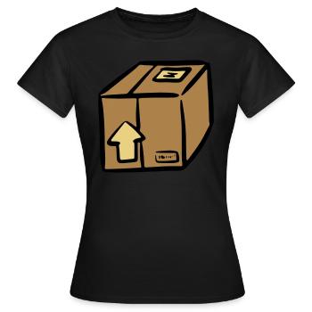 Package package paquet parcel delivery - Women's T-Shirt - black - Front - AI Model Female 172 dark (172cm)