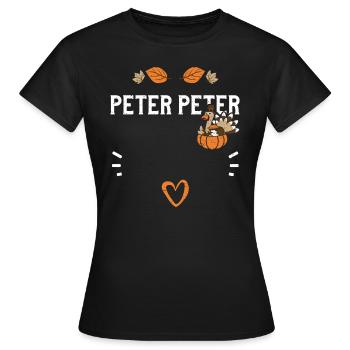 Peter Peter - Thanksgiving - Women's T-Shirt - black - Front - AI Model Female 172 dark (172cm)