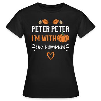 Peter Peter I'm with the Pumpkin - Women's T-Shirt - black - Front - AI Model Female 172 dark (172cm)