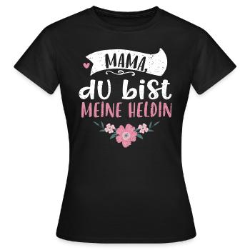 Maman, tu es mon héroïne - T-shirt Femme - noir - Devant - AI Model Female 172 dark (172cm)