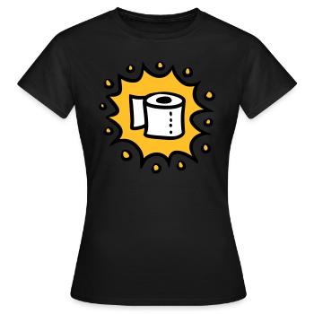 Papier toilette papier toilette papier - T-shirt Femme - noir - Devant - AI Model Female 172 dark (172cm)