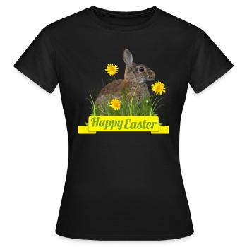 Happy Easter rabbit cony - Frauen T-Shirt - Schwarz - Vorne - AI Model Female 172 dark (172cm)