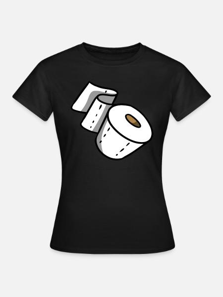 Klopapier - Frauen T-Shirt - Schwarz