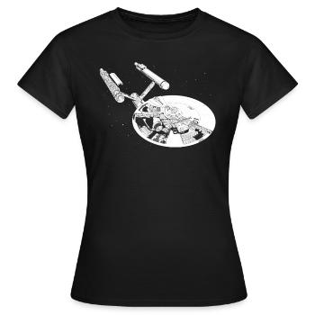 Star Trek The Original Series USS Enterprise - Frauen T-Shirt - Schwarz - Vorne - AI Model Female 172 dark (172cm)