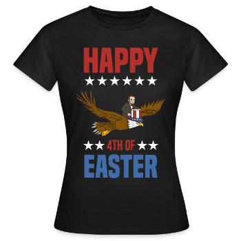 USA Flagge | Patriot Patriotismus Amerika Geschenk - Frauen T-Shirt - Schwarz - Vorne - AI Model Female 172 dark (172cm)