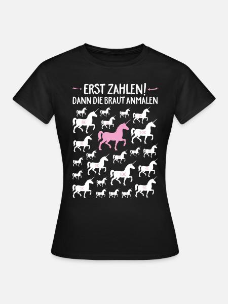 JGA Ausmal-Shirt - Frauen T-Shirt - Schwarz