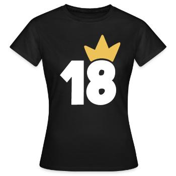 18 Krone Nummer 18 - Frauen T-Shirt - Schwarz - Vorne - AI Model Female 172 dark (172cm)