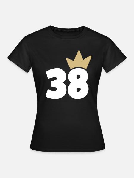 38 Krone Nummer 38 - Frauen T-Shirt - Schwarz
