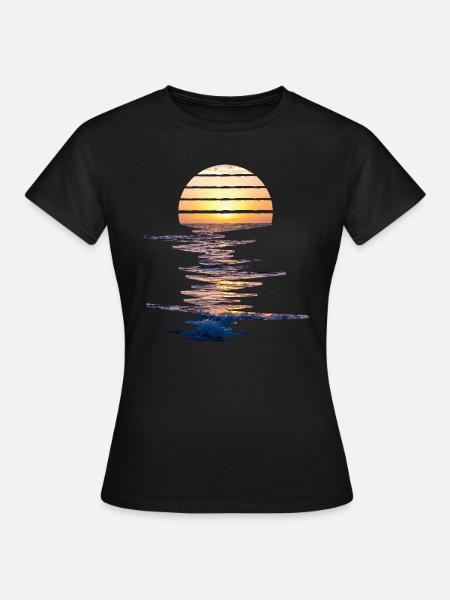 Sonnenuntergang - Frauen T-Shirt - Schwarz