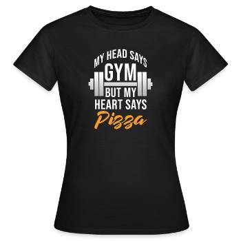 Fitnessstudio lustiger Spruch Bodybuilding Sport - Frauen T-Shirt - Schwarz - Vorne - AI Model Female 172 dark (172cm)