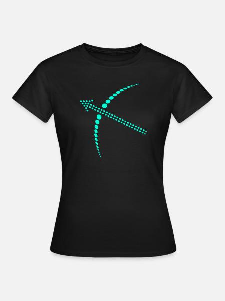 Pfeil und Bogen - Frauen T-Shirt - Schwarz